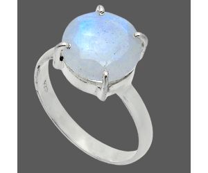 Faceted Rainbow Moonstone Ring size-10 SDR244995 R-1019, 12x12 mm