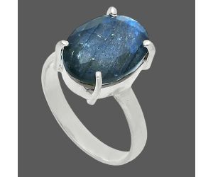 Faceted Blue Labradorite Ring size-7 SDR245029 R-1019, 10x14 mm