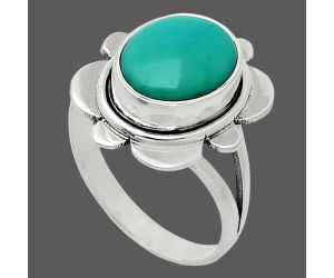 Natural Rare Turquoise Nevada Aztec Mt Ring size-8 SDR245046 R-1342, 9x11 mm