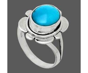 Sleeping Beauty Turquoise Ring size-8 SDR245054 R-1342, 9x11 mm