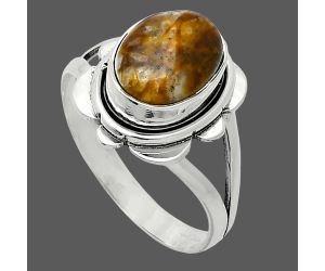 Stick Agate Ring size-8 SDR245070 R-1342, 8x10 mm