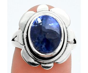 Sodalite Ring size-7 SDR245078 R-1342, 9x12 mm