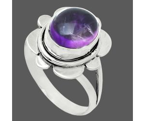 Super 23 Amethyst Mineral From Auralite Ring size-8 SDR245081 R-1342, 9x11 mm