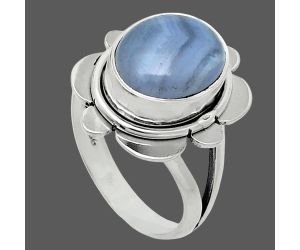 Blue Lace Agate Ring size-5.5 SDR245085 R-1342, 9x11 mm