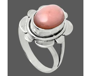 Pink Opal Ring size-8 SDR245088 R-1342, 8x11 mm