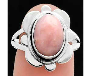 Pink Opal Ring size-8 SDR245090 R-1342, 8x12 mm