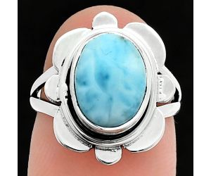 Larimar (Dominican Republic) Ring size-5.5 SDR245091 R-1342, 8x11 mm