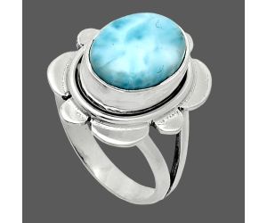 Larimar (Dominican Republic) Ring size-5.5 SDR245091 R-1342, 8x11 mm