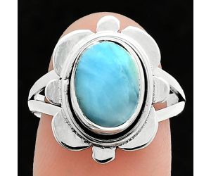 Larimar (Dominican Republic) Ring size-8 SDR245092 R-1342, 8x11 mm