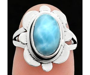 Larimar (Dominican Republic) Ring size-6 SDR245093 R-1342, 8x12 mm