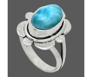 Larimar (Dominican Republic) Ring size-6 SDR245093 R-1342, 8x12 mm