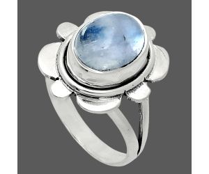 Rainbow Moonstone Ring size-7 SDR245094 R-1342, 8x11 mm