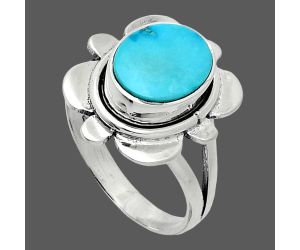 Natural Rare Turquoise Nevada Aztec Mt Ring size-7 SDR245098 R-1342, 8x10 mm