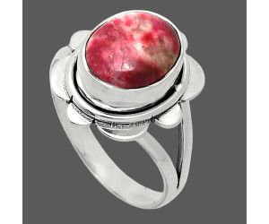 Pink Thulite Ring size-8 SDR245101 R-1342, 9x11 mm