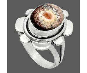 Mexican Bird Eye Ring size-6.5 SDR245103 R-1342, 9x11 mm