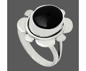 Black Onyx Ring size-7 SDR245109 R-1342, 9x12 mm