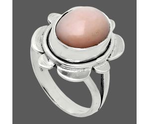 Pink Opal Ring size-5.5 SDR245112 R-1342, 9x11 mm