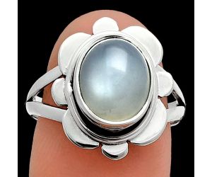 Srilankan Moonstone Ring size-8 SDR245113 R-1342, 9x11 mm