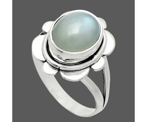 Srilankan Moonstone Ring size-8 SDR245113 R-1342, 9x11 mm