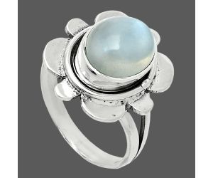 Srilankan Moonstone Ring size-7 SDR245114 R-1342, 9x11 mm