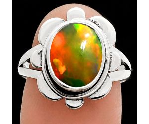 Ethiopian Opal Ring size-7.5 SDR245115 R-1342, 9x11 mm