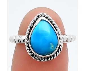 Sleeping Beauty Turquoise Ring size-6 SDR245119 R-1252, 8x11 mm