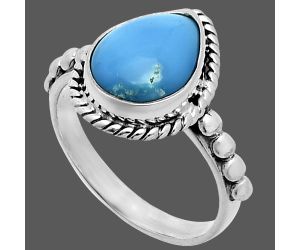 Sleeping Beauty Turquoise Ring size-6 SDR245119 R-1252, 8x11 mm