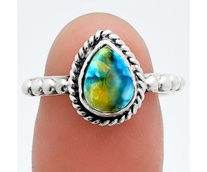 Spiny Oyster Turquoise Ring size-8 SDR245122 R-1252, 7x9 mm