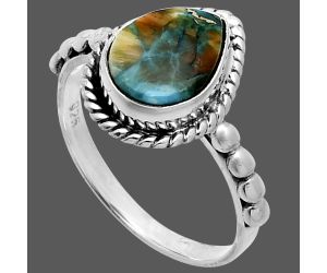 Spiny Oyster Turquoise Ring size-7 SDR245125 R-1252, 8x10 mm