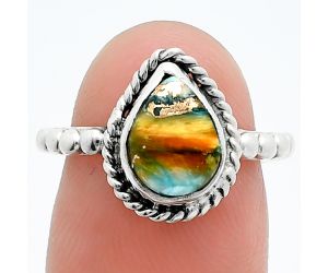 Spiny Oyster Turquoise Ring size-7 SDR245132 R-1252, 7x10 mm