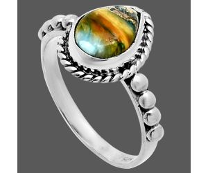 Spiny Oyster Turquoise Ring size-7 SDR245132 R-1252, 7x10 mm