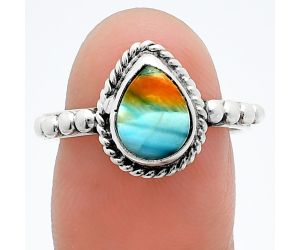 Spiny Oyster Turquoise Ring size-8 SDR245139 R-1252, 7x9 mm