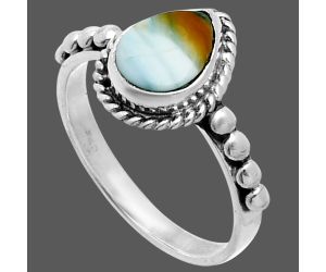 Spiny Oyster Turquoise Ring size-8 SDR245139 R-1252, 7x9 mm