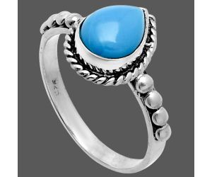 Sleeping Beauty Turquoise Ring size-8 SDR245140 R-1252, 7x10 mm