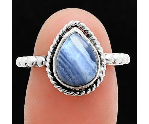 Blue Lace Agate Ring size-7 SDR245150 R-1252, 8x11 mm