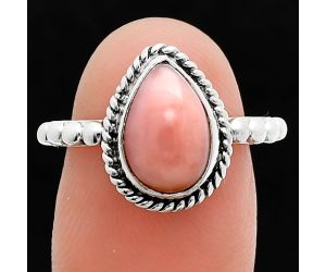 Pink Opal Ring size-7 SDR245152 R-1252, 8x11 mm