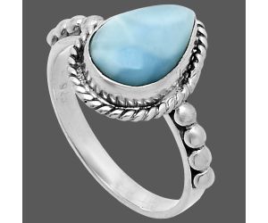 Larimar (Dominican Republic) Ring size-7 SDR245154 R-1252, 8x11 mm