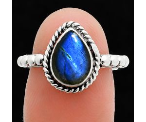 Blue Labradorite Ring size-7 SDR245157 R-1252, 7x10 mm