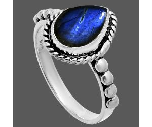 Blue Labradorite Ring size-7 SDR245157 R-1252, 7x10 mm