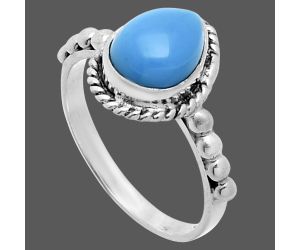 Sleeping Beauty Turquoise Ring size-7 SDR245163 R-1252, 7x9 mm