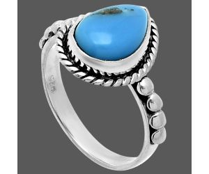 Sleeping Beauty Turquoise Ring size-6 SDR245183 R-1252, 8x11 mm