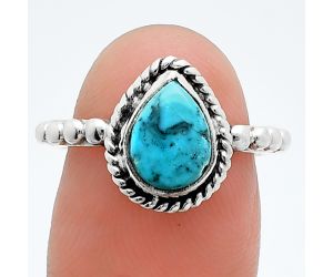 Natural Turquoise Morenci Mine Ring size-6.5 SDR245185 R-1252, 7x9 mm