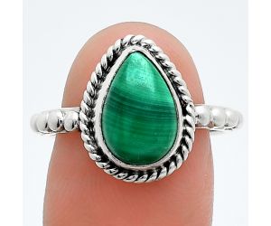 Malachite Eye Ring size-8 SDR245188 R-1252, 8x12 mm