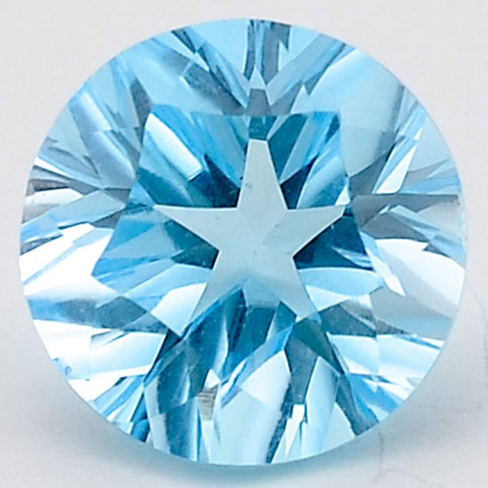 Natural Sky Blue Topaz Round Shape Loose Gemstone DG178SY, 10X10x7 mm