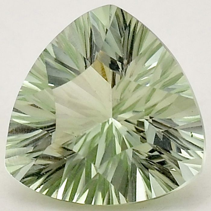 Natural Prasiolite (Green Amethyst) Trillion Shape Loose Gemstone DG179GA, 12X12x7.7 mm