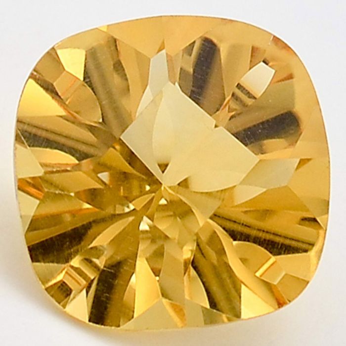 Natural Citrine Cushion Shape Loose Gemstone DG184CT, 12X12x8 mm