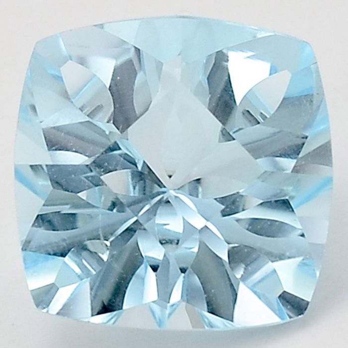 Natural Sky Blue Topaz Cushion Shape Loose Gemstone DG184SY, 12X12x8 mm