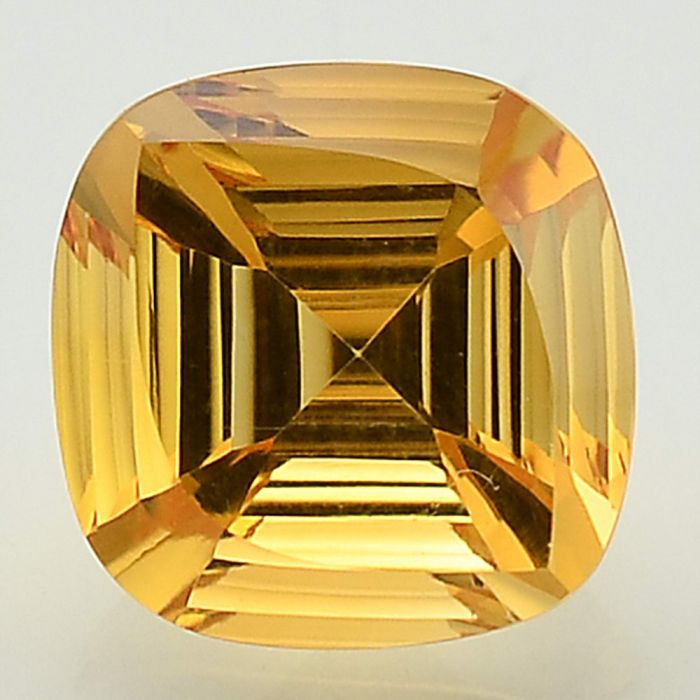 Natural Citrine Cushion Shape Loose Gemstone DG185CT, 11X11x7.7 mm