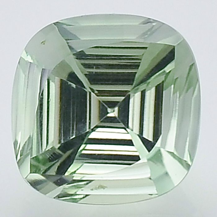 Natural Prasiolite (Green Amethyst) Cushion Shape Loose Gemstone DG185GA, 11X11x7.7 mm