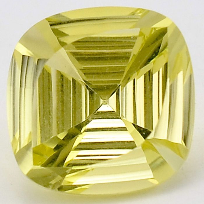 Natural Lemon Quartz Cushion Shape Loose Gemstone DG185LT, 11X11x7.7 mm